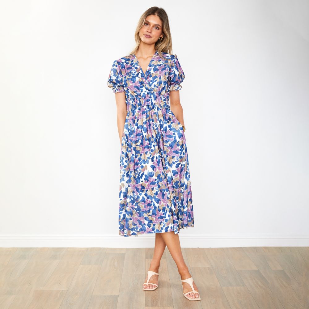 Bonnie Dress (Navy Floral)