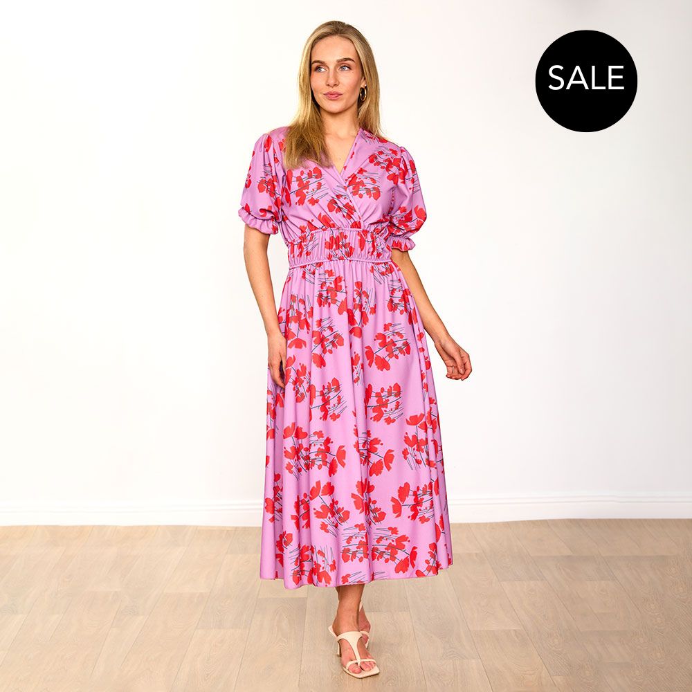 Bonnie Dress (Lavender/Poppy)