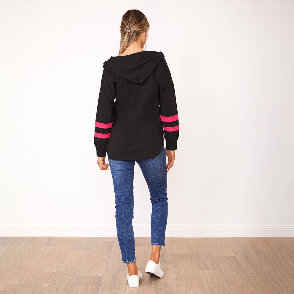 Bree Hoody (Black/Fuchsia)