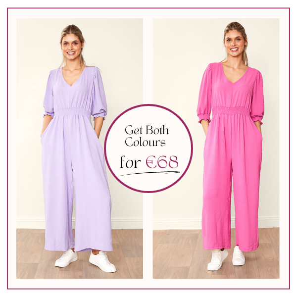 Regina Jumpsuit Lilac & Pink (2 for €68)