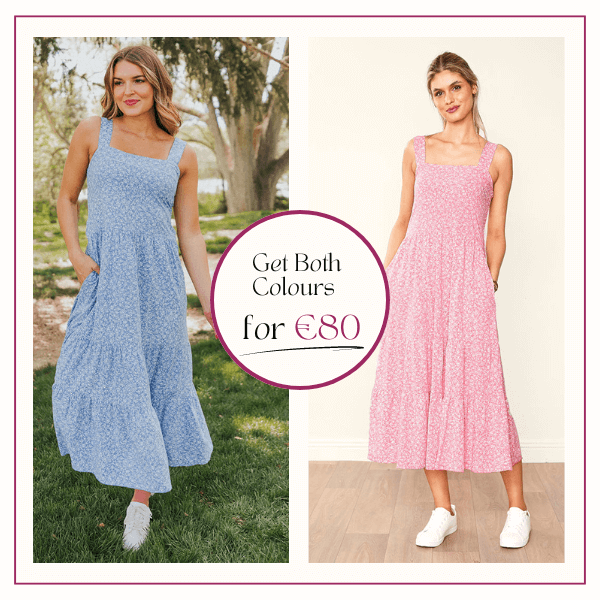 Diana Dress Blue & Pink (2 for €80)