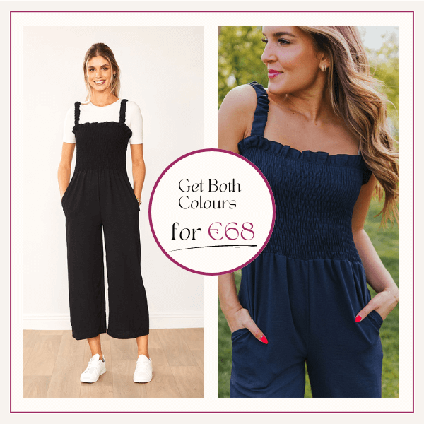 Kyle Jumpsuit Black & Navy (2 for €68)