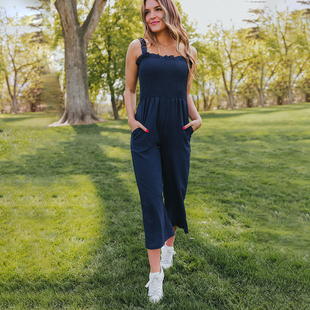 Kyle Jumpsuit Black & Navy (2 for €68)