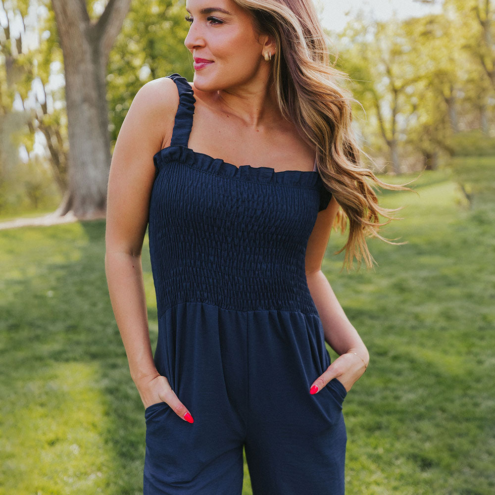 Kyle Jumpsuit Black & Navy (2 for €68)