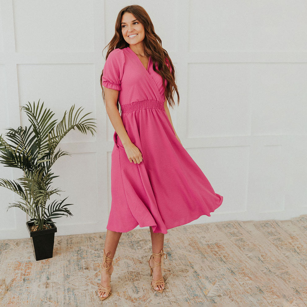 Belle Dress (Pink) - The Casual Company