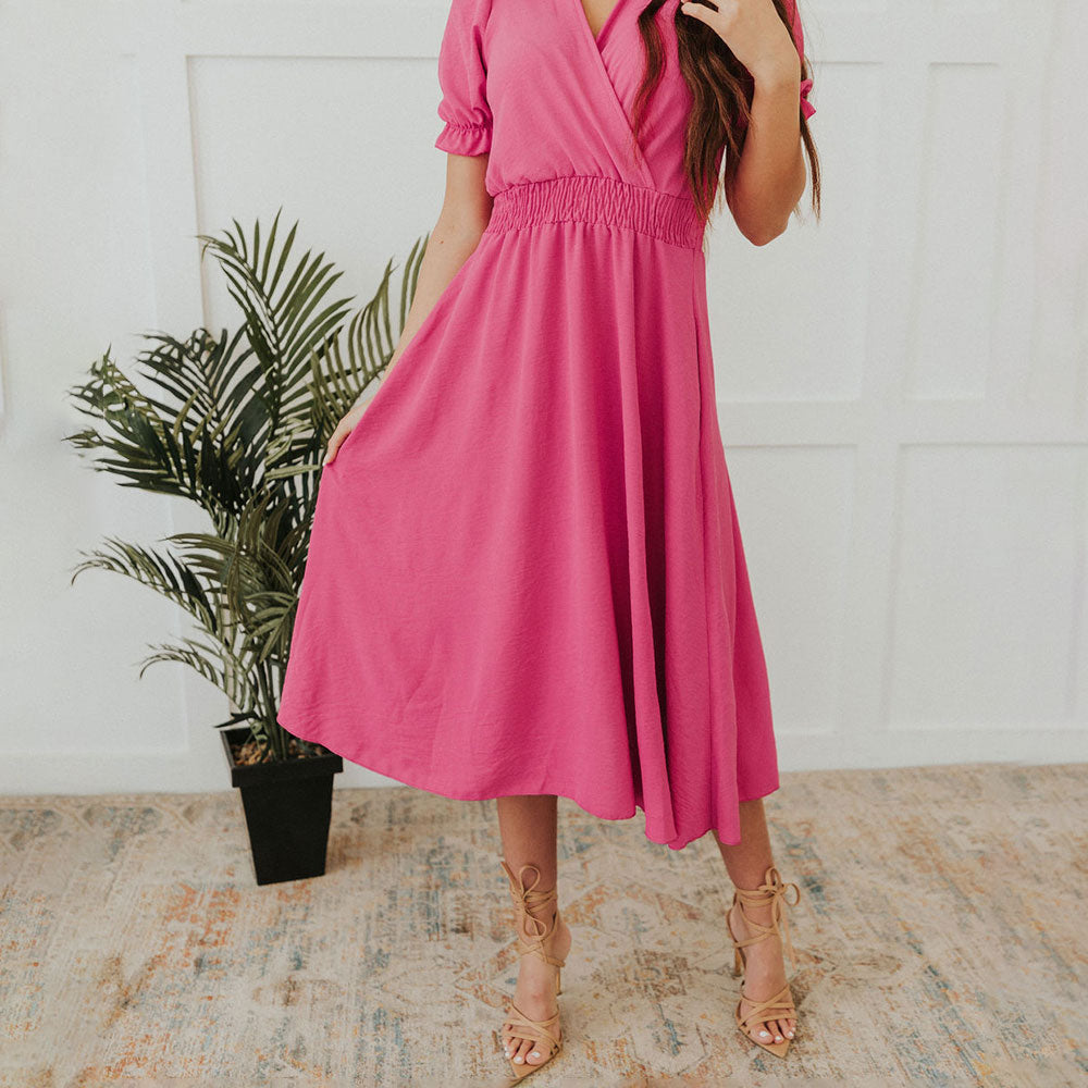 Belle Dress (Pink) - The Casual Company