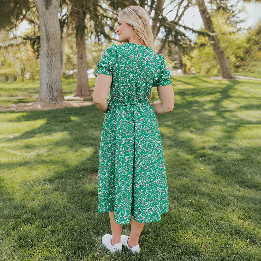 Belle Dress (Green Blossom)