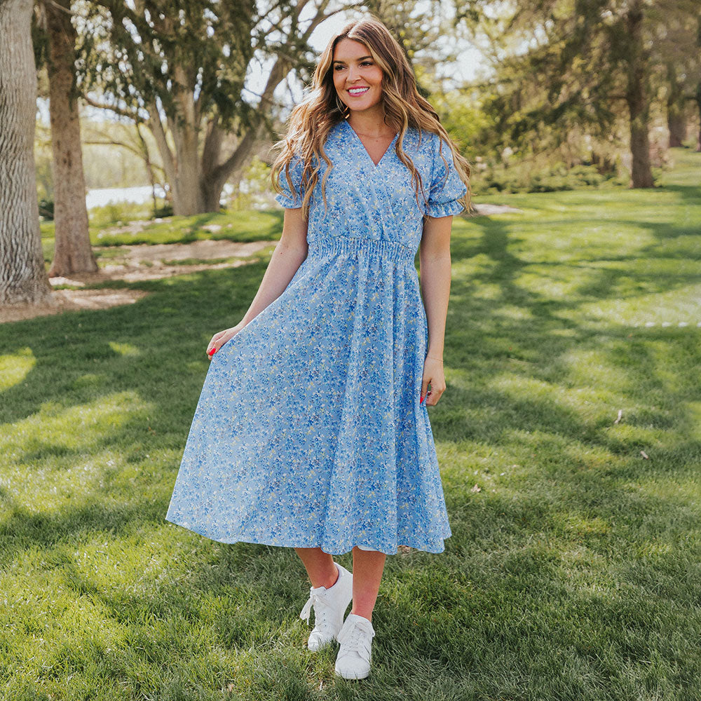 Belle Dress (Blue Blossom)