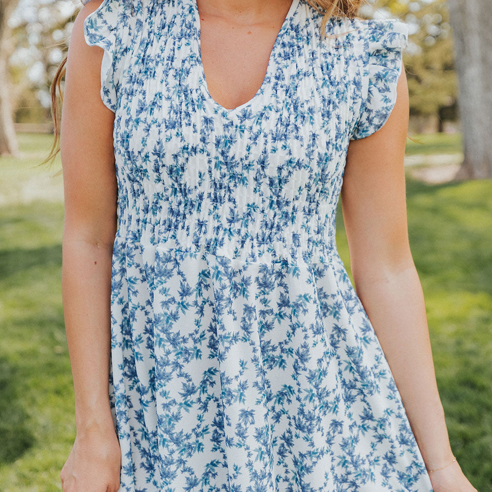 Sienna Dress (Navy Floral)