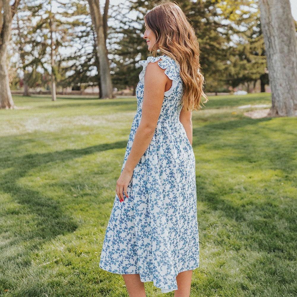 Sienna Dress (Navy Floral)