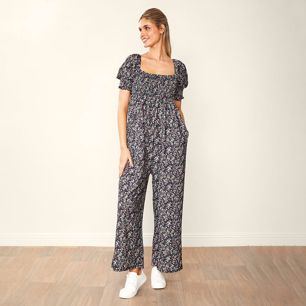 Camilla Jumpsuit Black Floral & Green Floral (2 for €92)