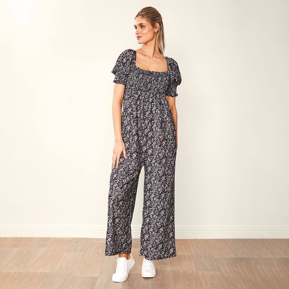 Camilla Jumpsuit Black Floral & Green Floral (2 for €92)