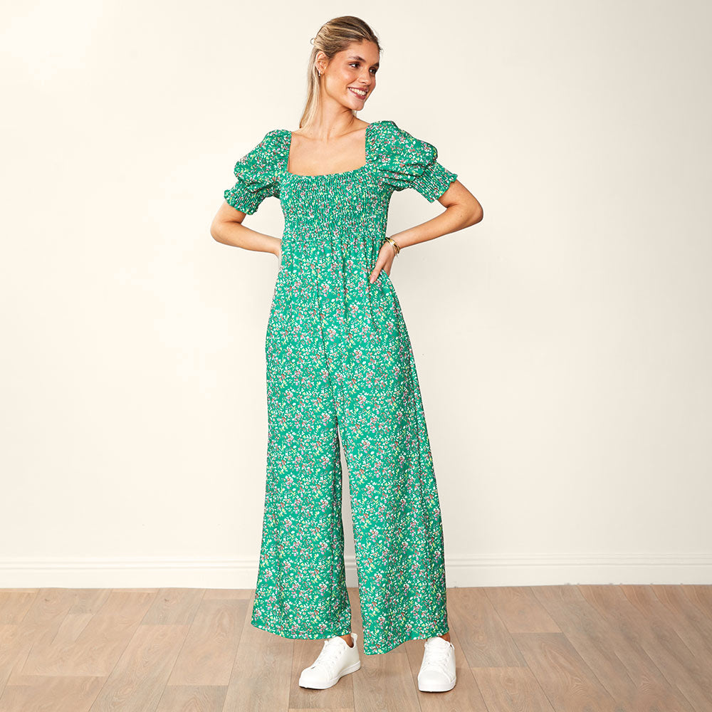 Camilla Jumpsuit Black Floral & Green Floral (2 for €92)