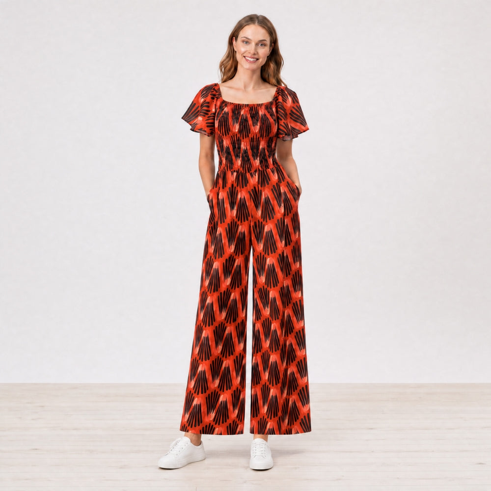 Ivan Jumpsuit (Abstract Saffron)