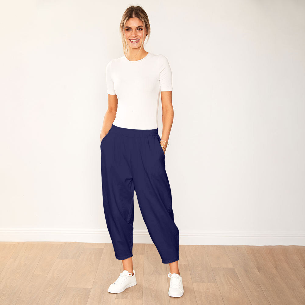 Blaire Trousers (Navy) - The Casual Company
