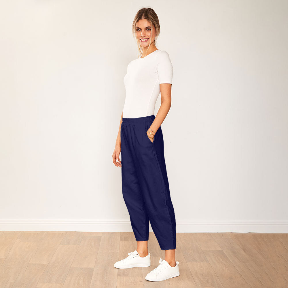Blaire Trousers (Navy) - The Casual Company