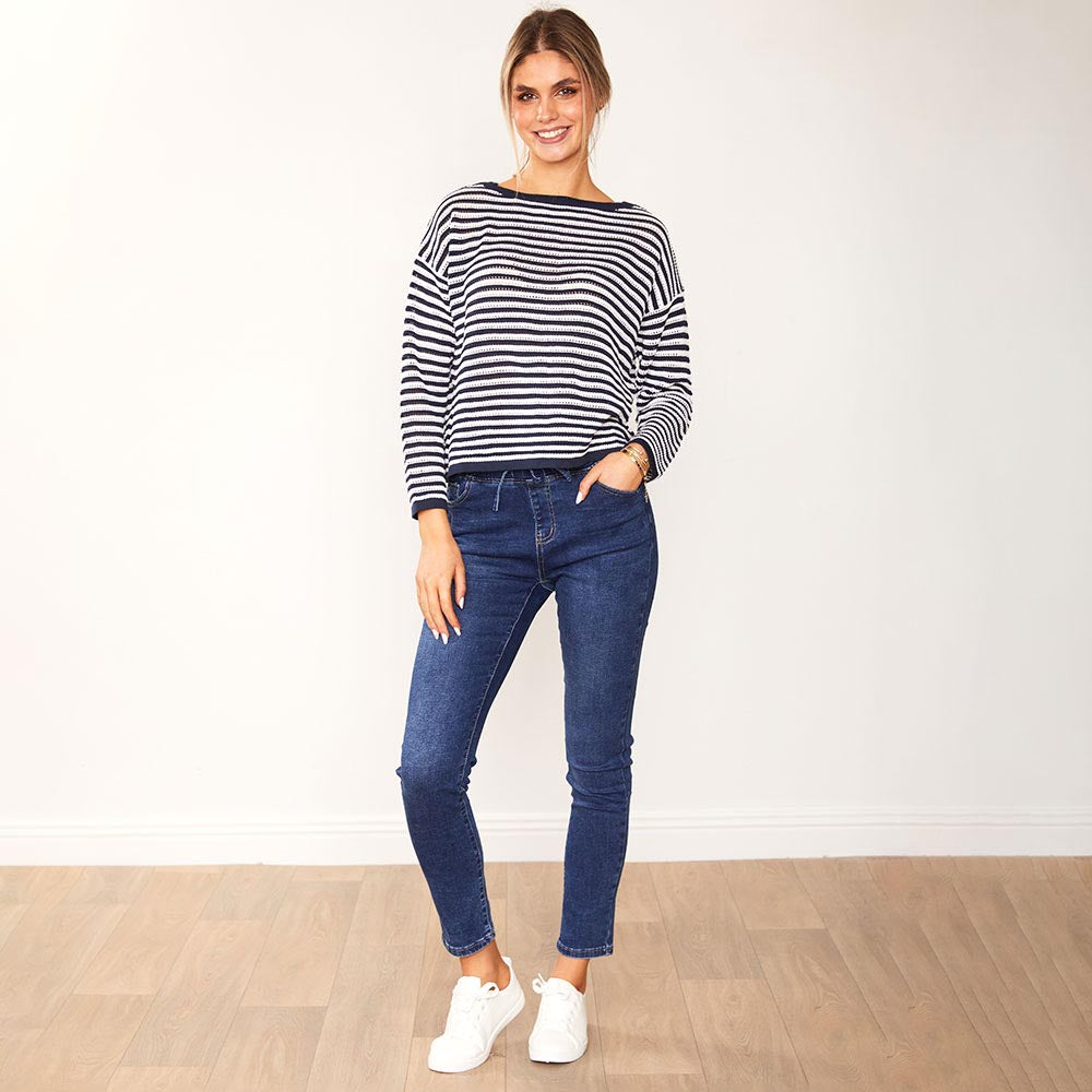 Jill Jumper (Navy Stripe)