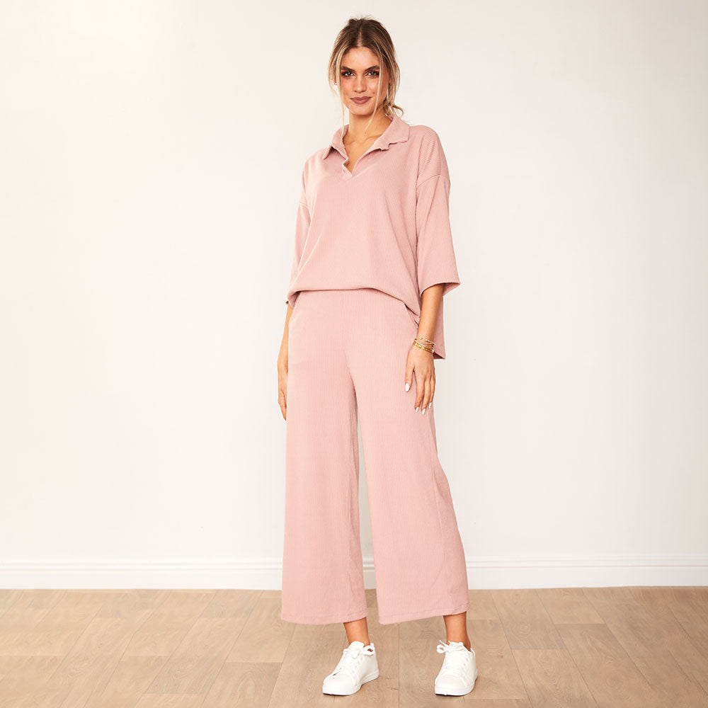 Alice Co-ords Pink & Cream (2 for €102) - The Casual Company