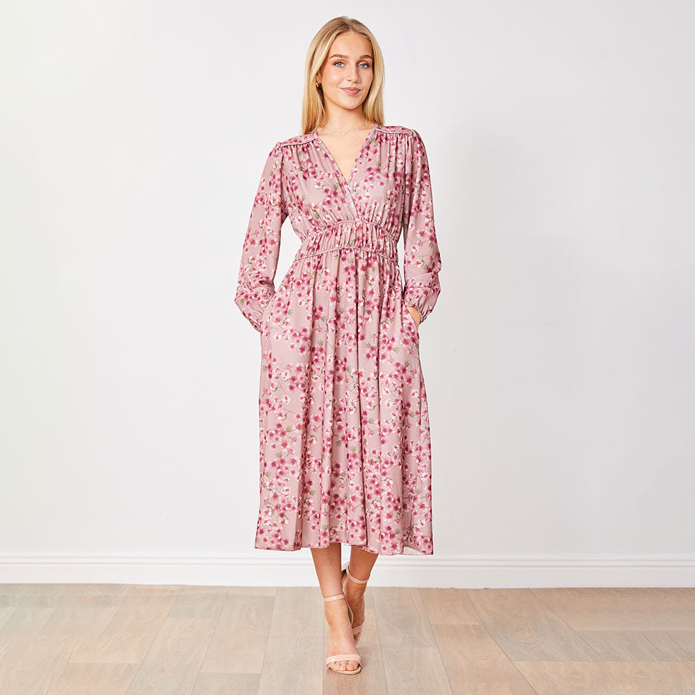 Gina Dress (Pink Floral)