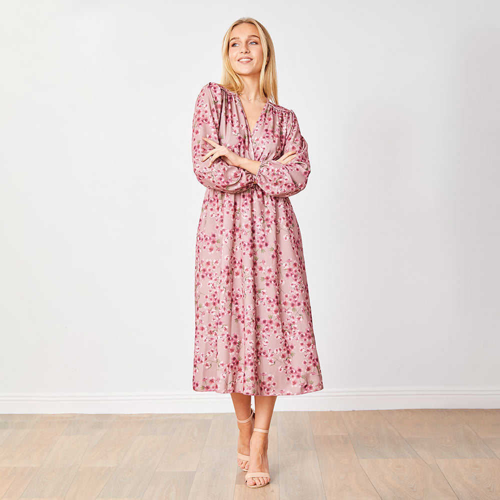 Gina Dress (Pink Floral)