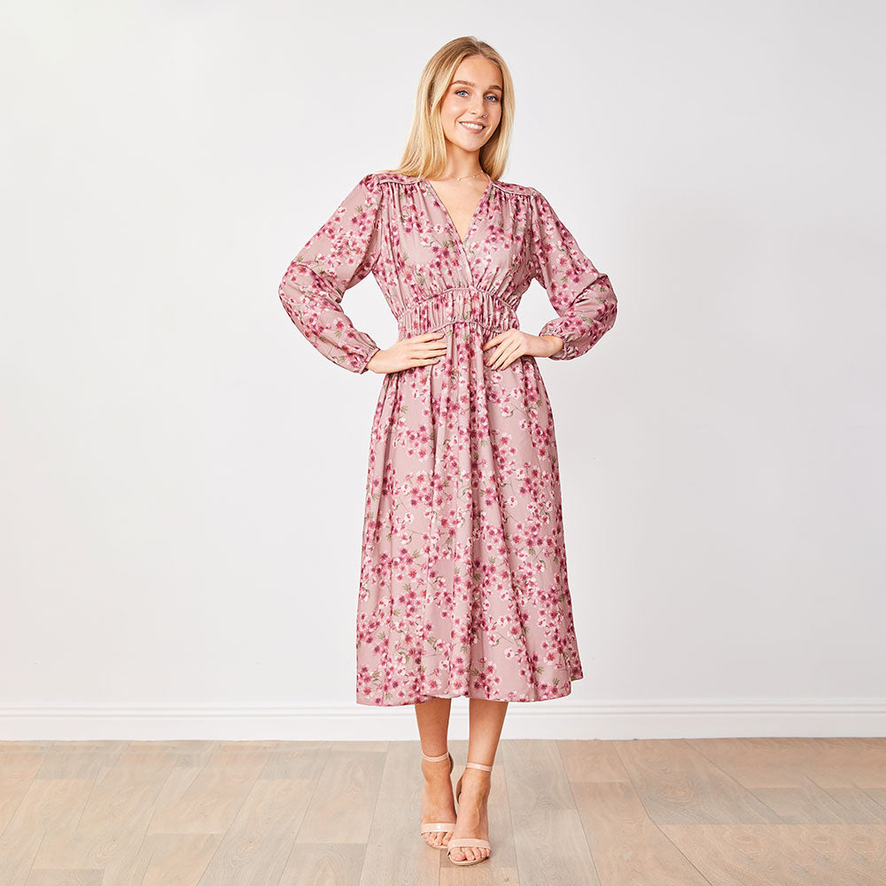 Gina Dress (Pink Floral)