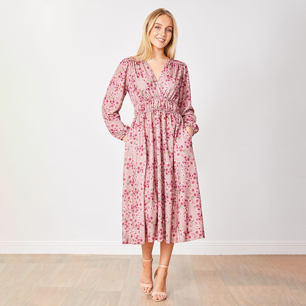 Gina Dress (Pink Floral)