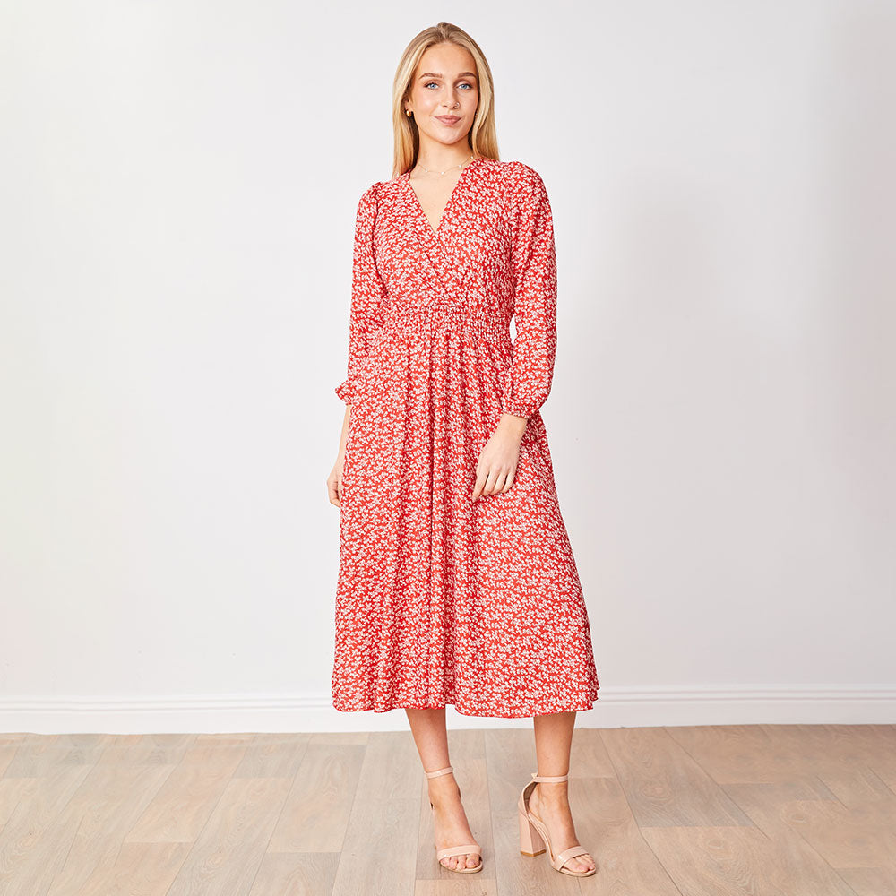 Carrie Dress (Red Daisy)