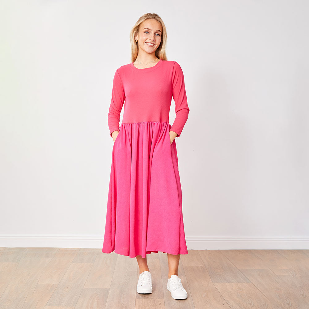 Ronsen Dress (Fuschia)