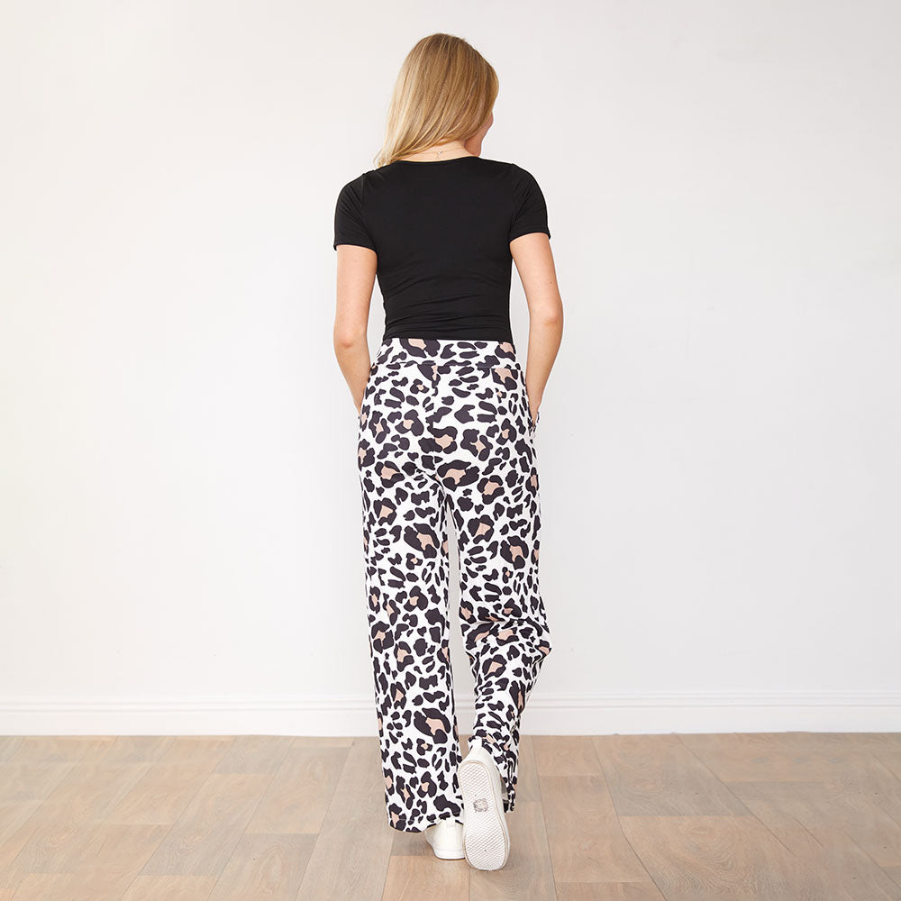 Kelly Trousers (White Leopard)