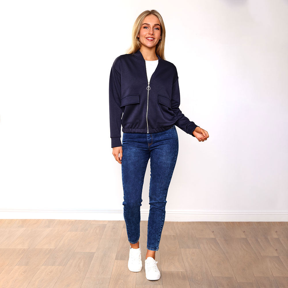 Flynn Bomber Jacket (Navy)