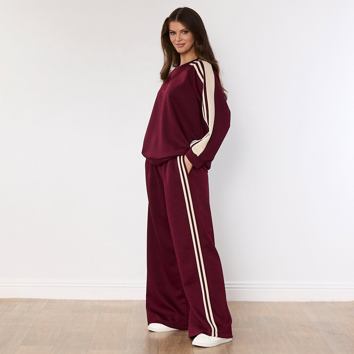 Chelsea Stripe Co-ord (Wine)