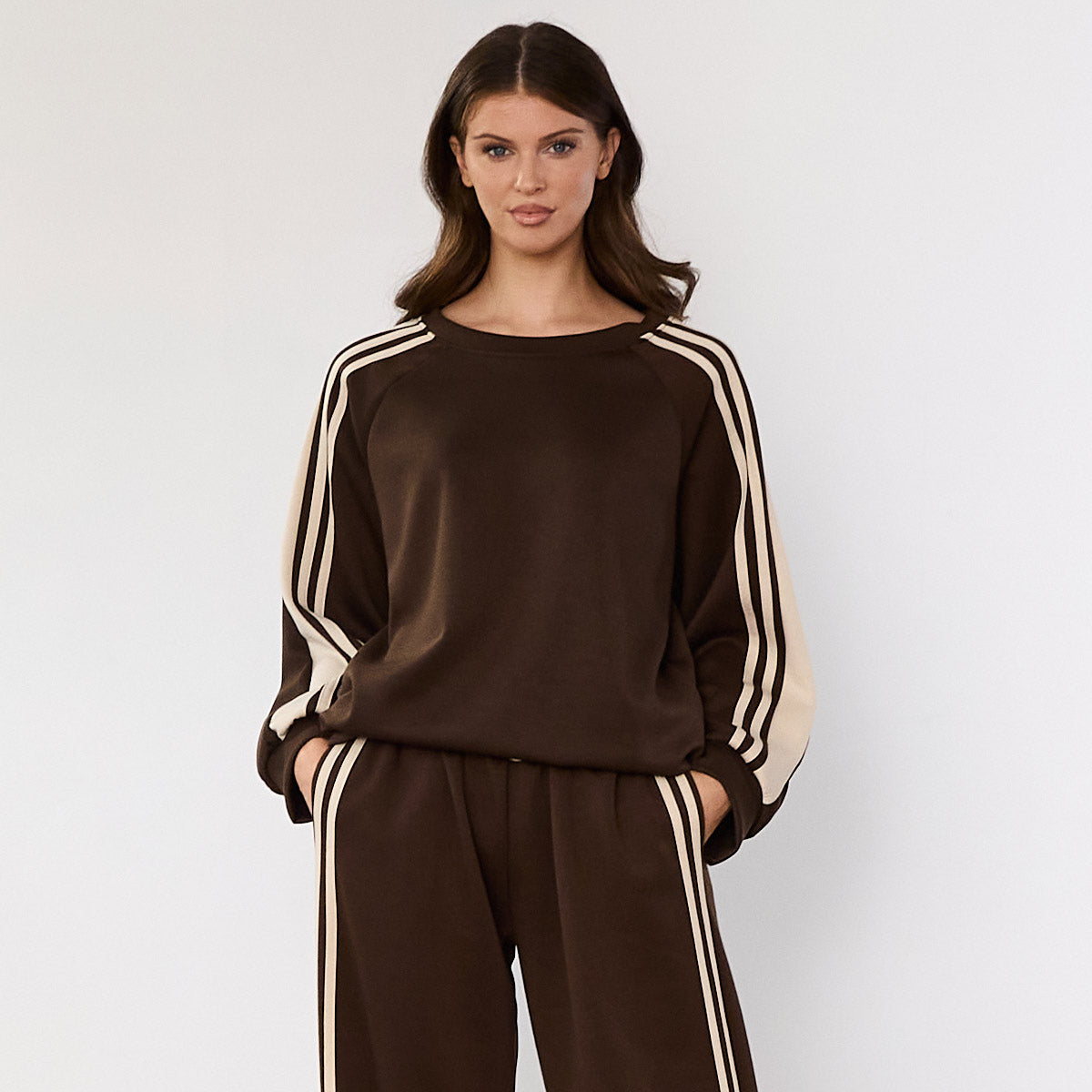 Chelsea Stripe Co-ord (Brown)