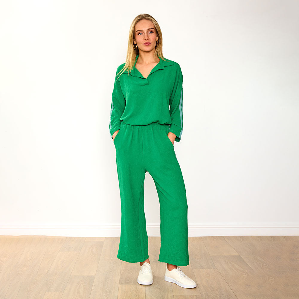 Clara Co-Ord (Green/Mint Stripe)