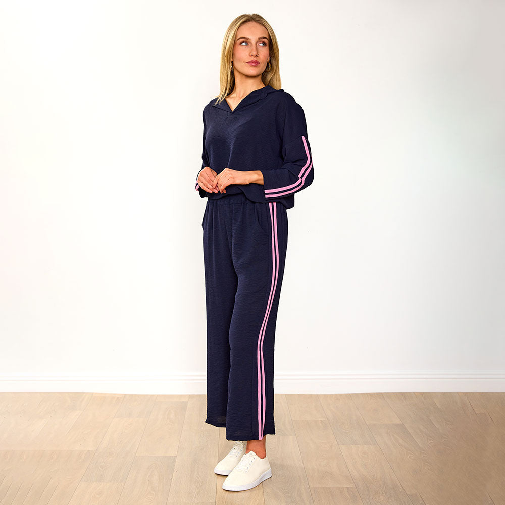 Clara Co-Ord bundle in black cobalt and navy pink stripes – two women's co-ord sets – view 7