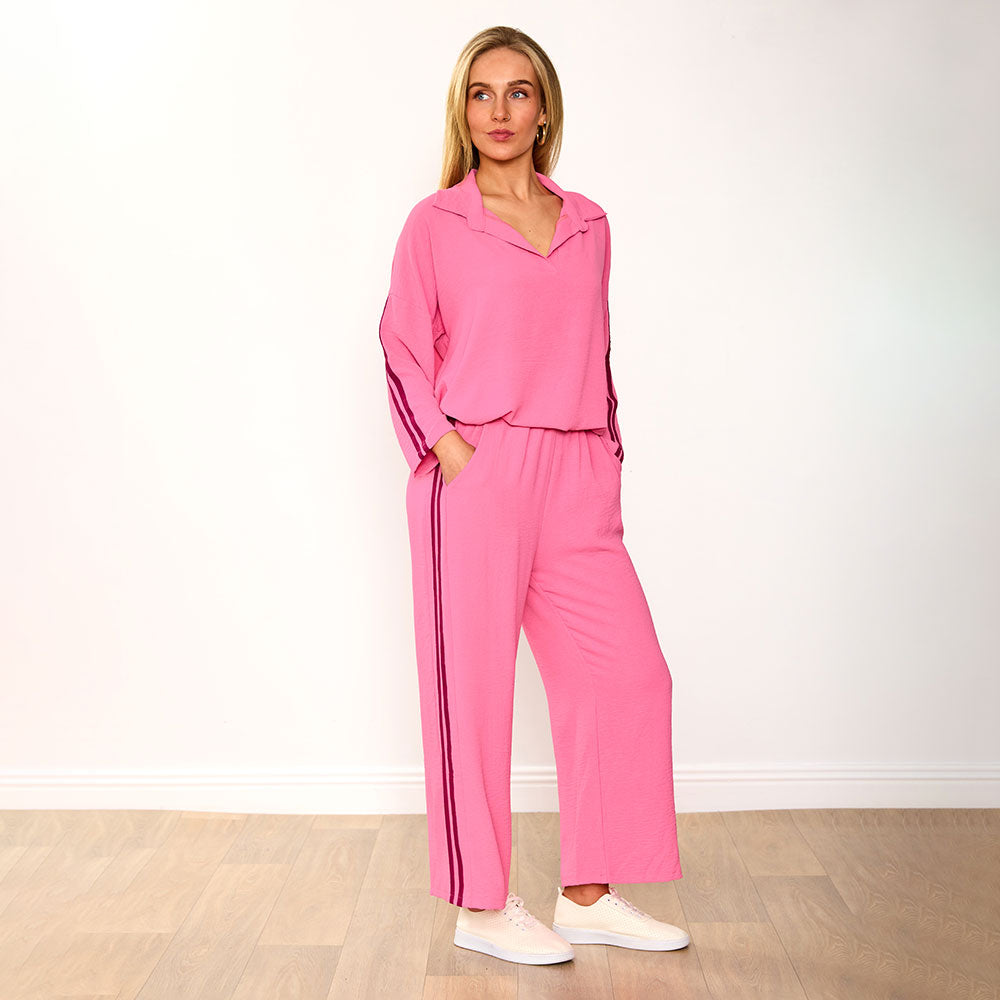 Clara Co-Ord in pink and berry – women's co-ord set – view 18