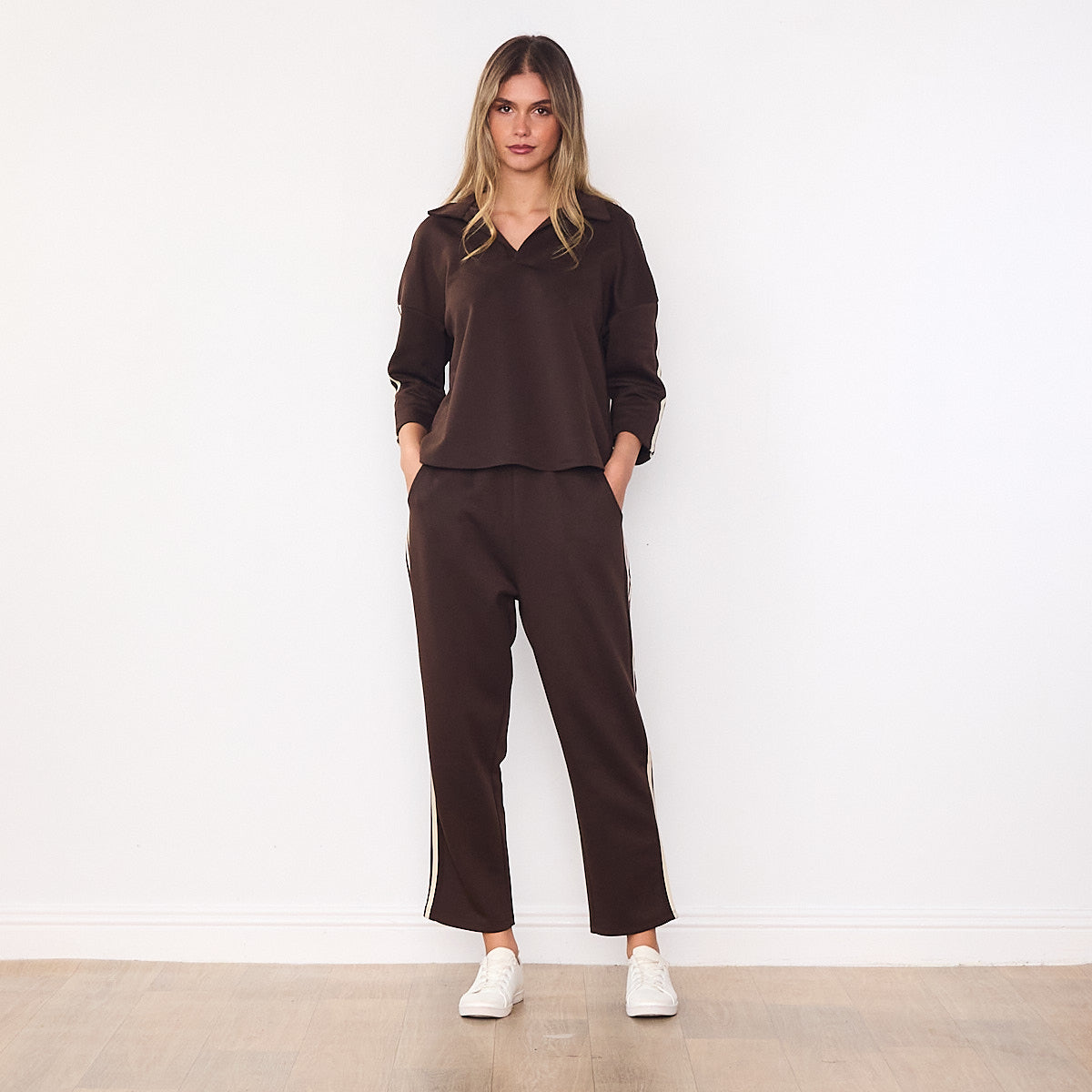 Jane Co-ord (Brown & Cream Stripe)