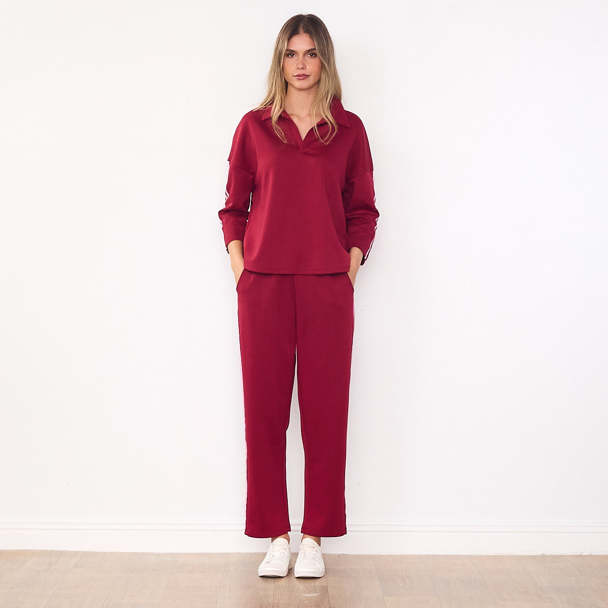 Jane Co-ord (Burgundy & Pink)