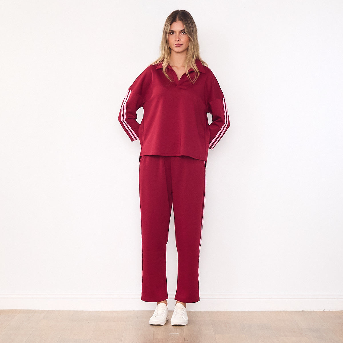 Jane Co-ord (Burgundy & Pink)