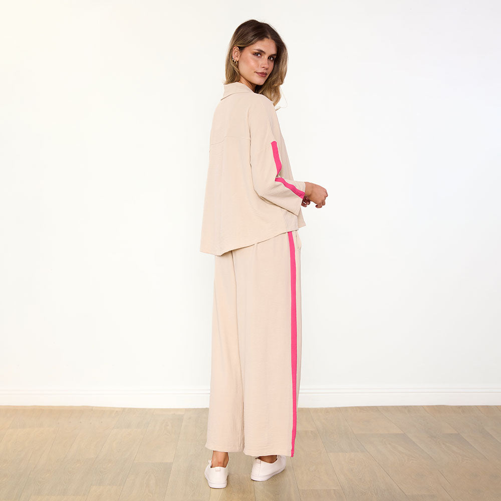 Clara Co-Ord (Cream/Berry)