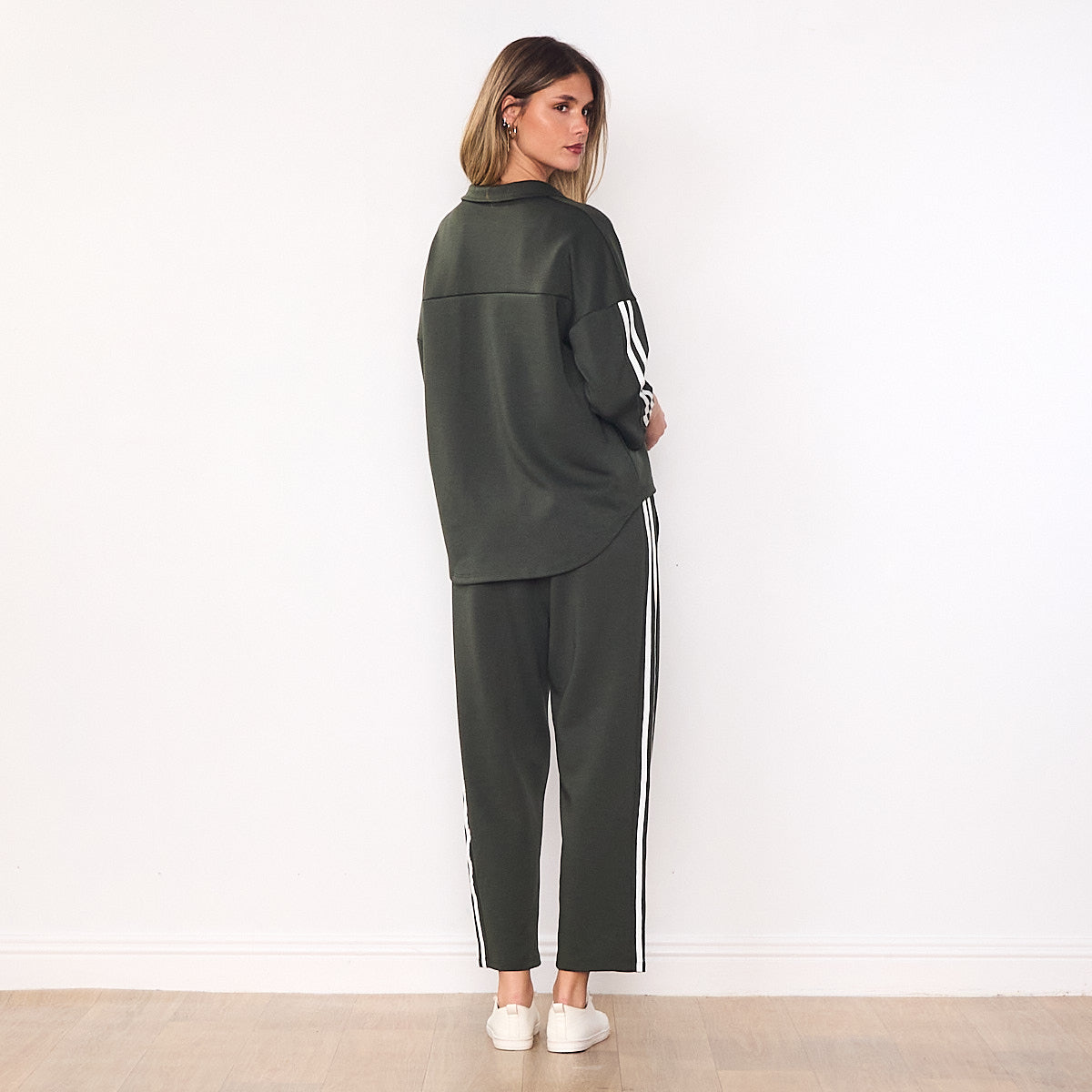 Jane Co-ord (Khaki & White Stripe)