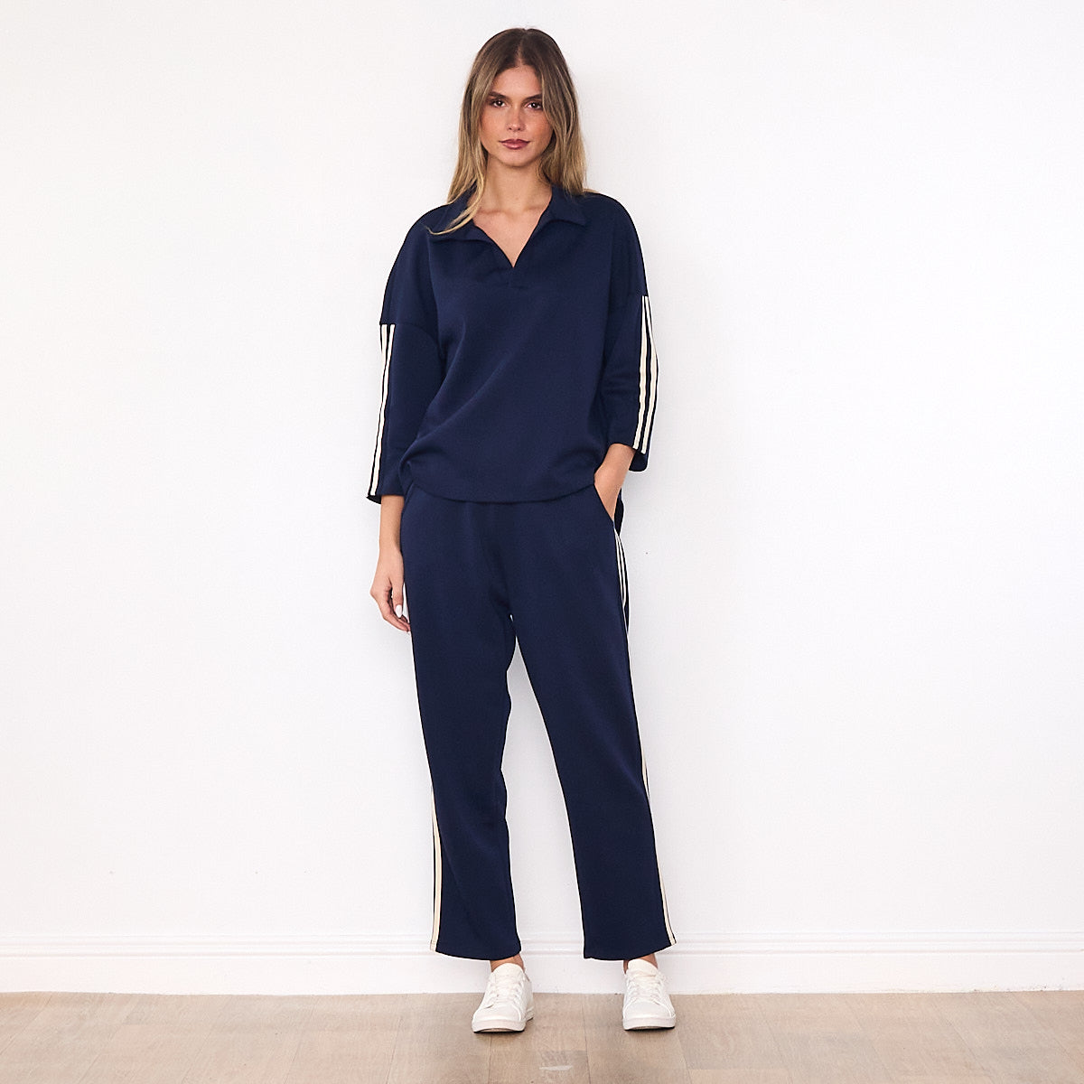 Jane Co-ord (Navy & Cream Stripe)