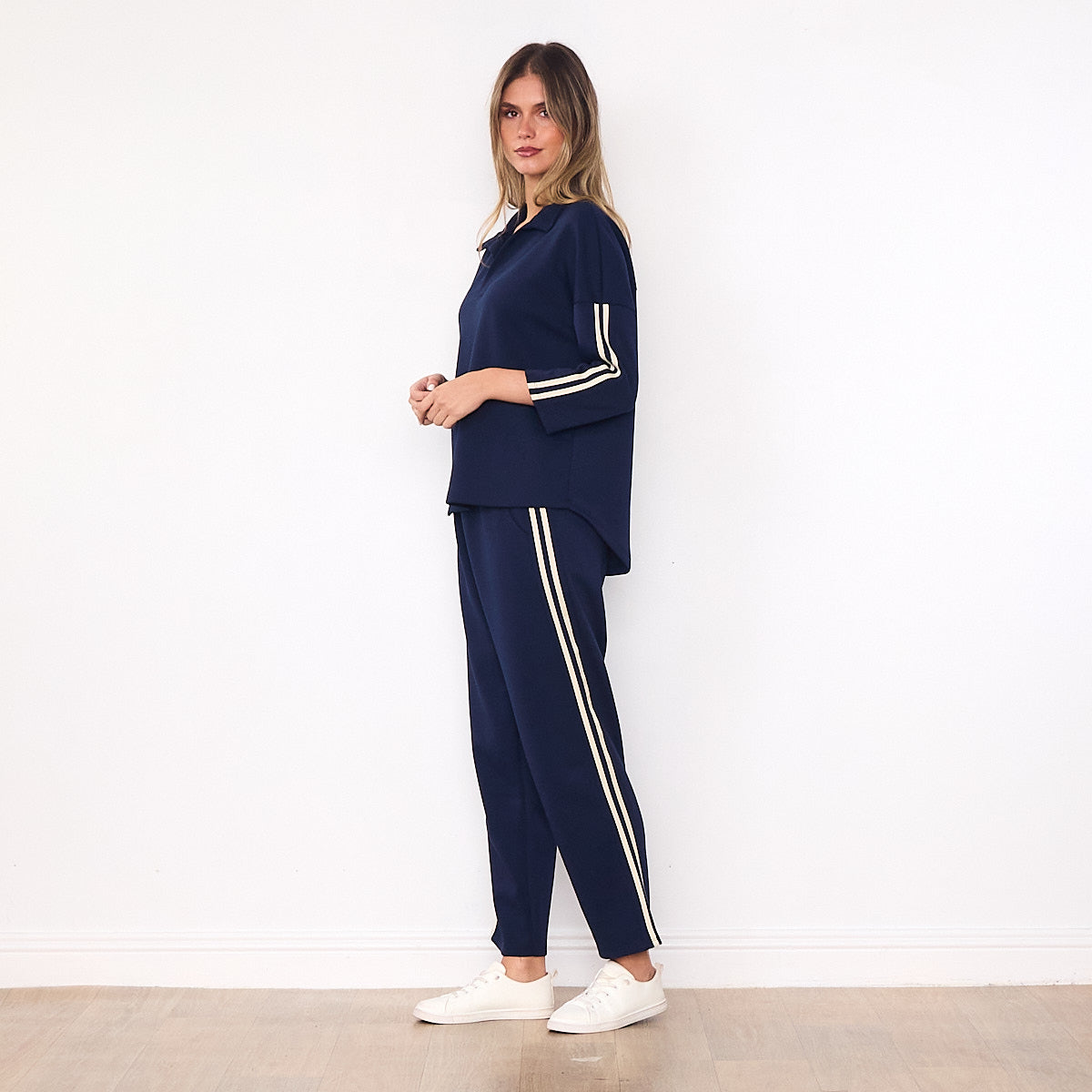 Jane Co-ord (Navy & Cream Stripe)