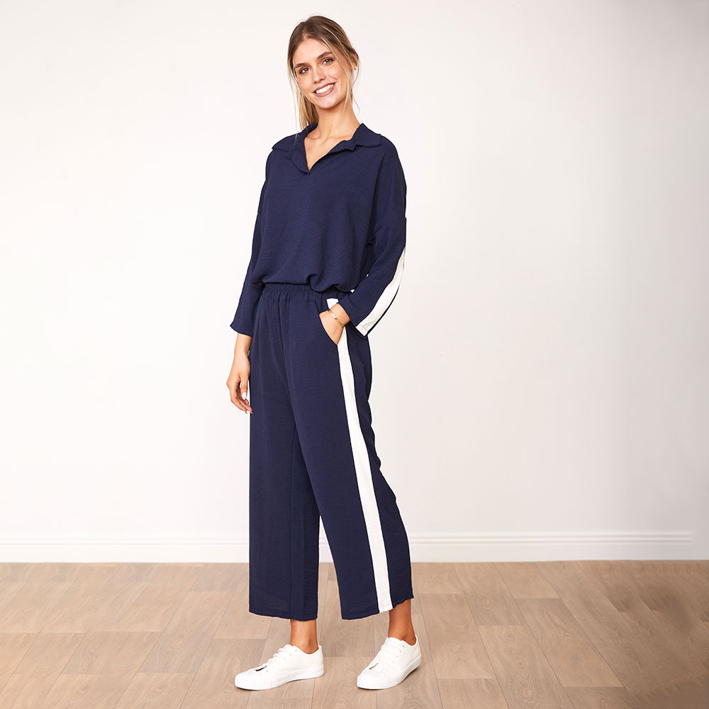 Clara Co-Ord (Navy&Cream)