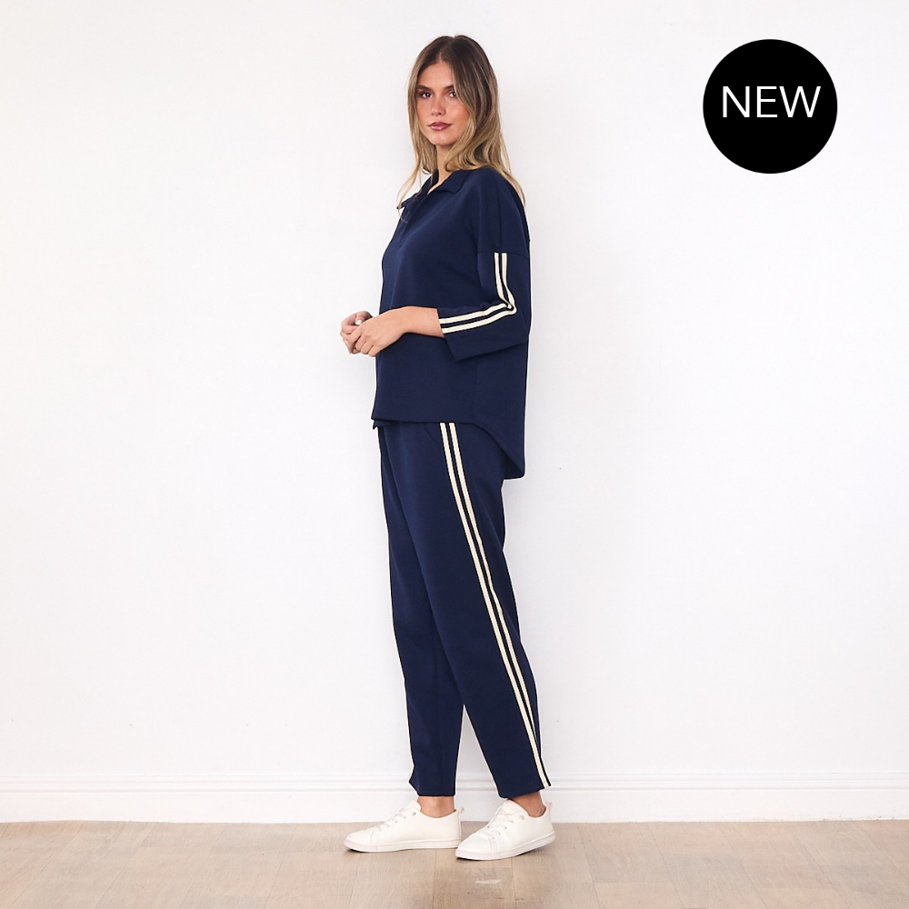 Jane Co-ord (Navy & Cream Stripe)