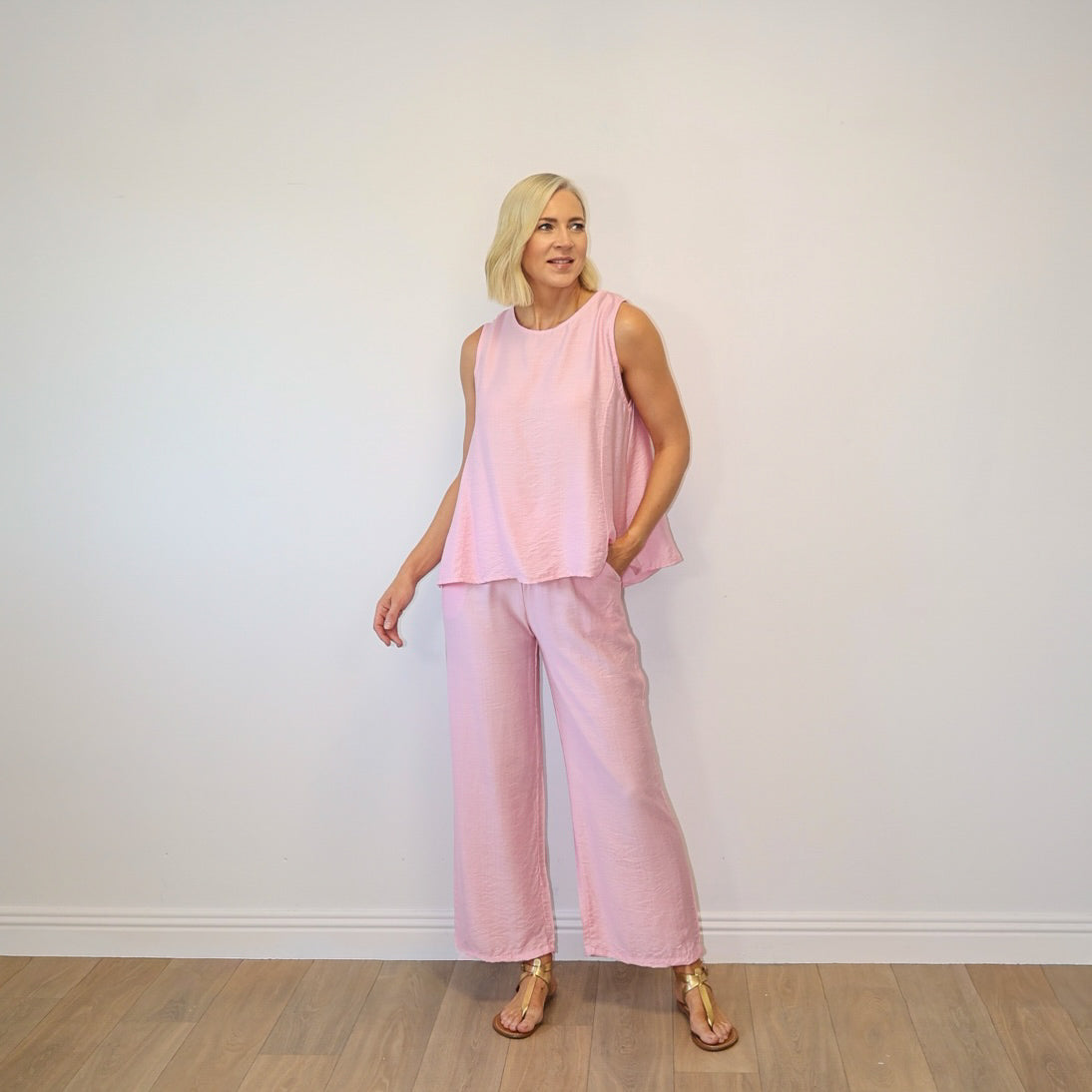 Cleo Sleeveless Co-ord (Pink)