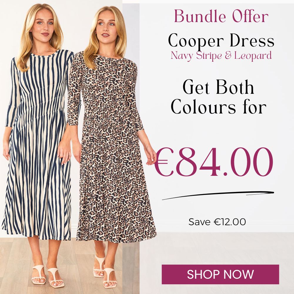 Cooper Dress  (Navy Stripe) & Cooper Dress (Leopard) for €84.00