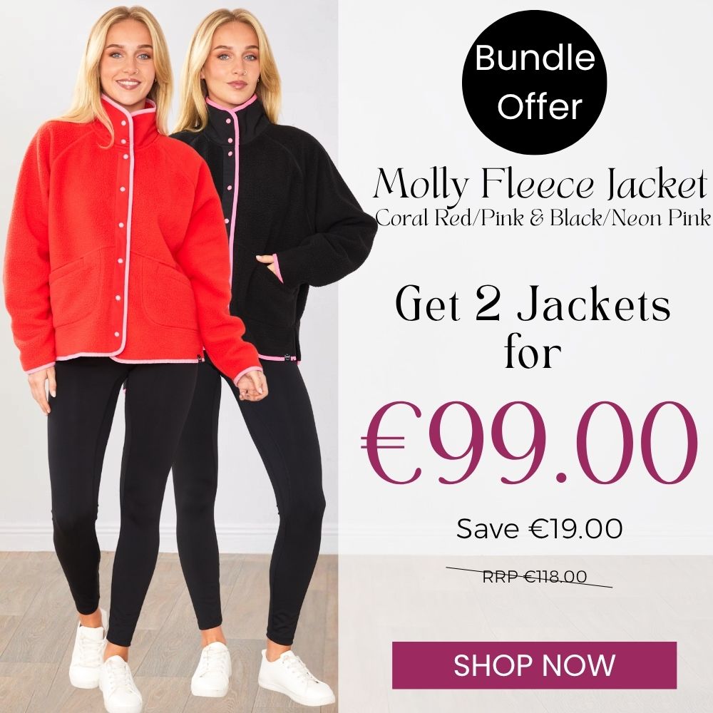 Molly Fleece Jacket (Coral Red/Pink Trim x Black/Neon Pink Trim) 2 for €99.00!
