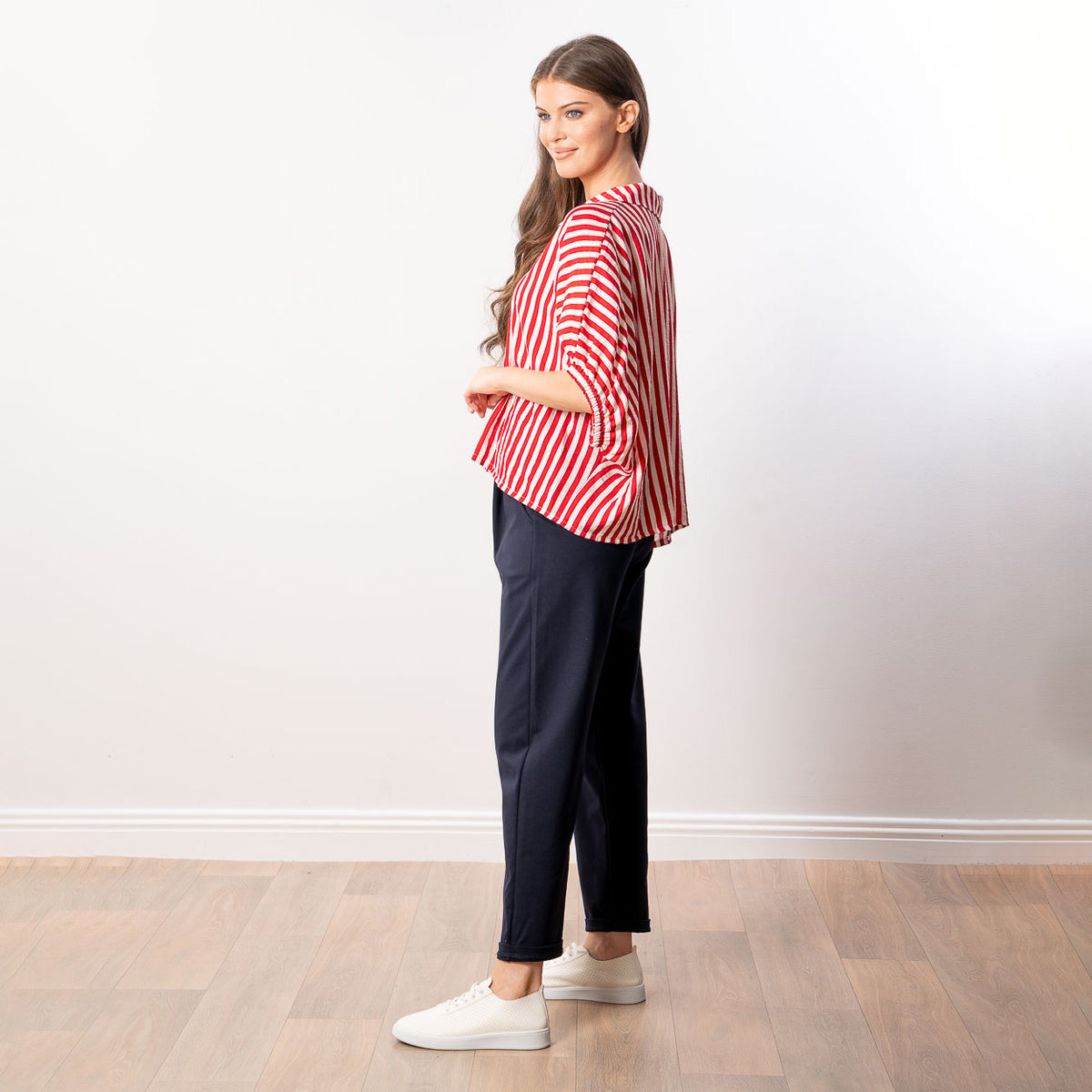 Athena Stripe Top (Red)