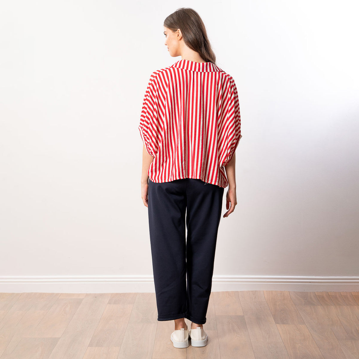 Athena Stripe Top (Red)