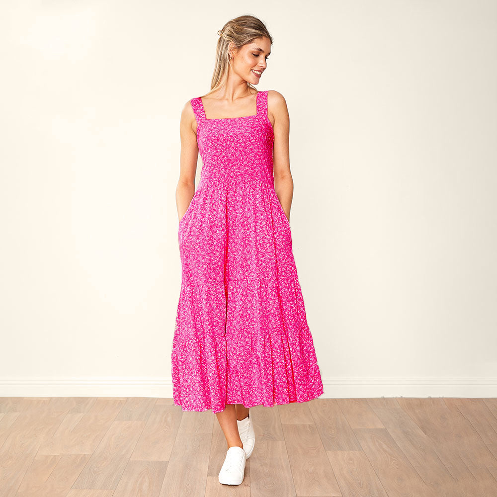 Diana Dress (Fuchsia)